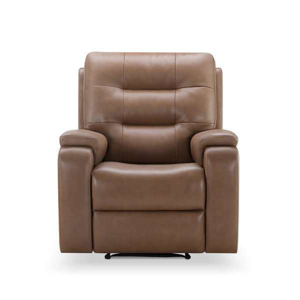 Abbyson Home Waylen TopGrain Leather Manual Recliner Perigold